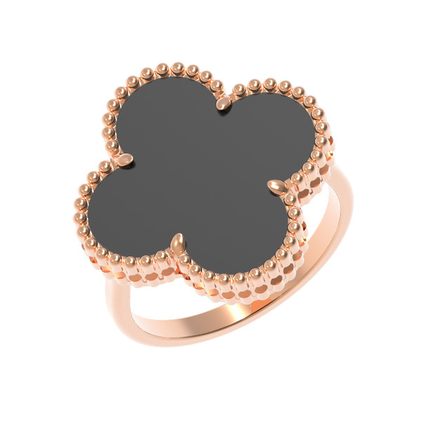 Кольцо из золота c ониксом