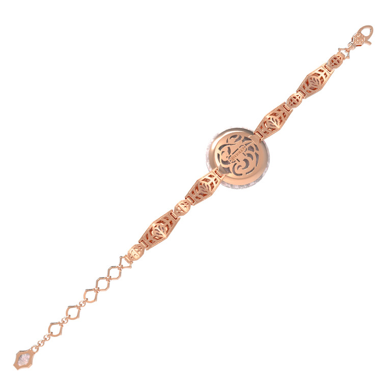 Браслет из золота c эмаль и перламутром