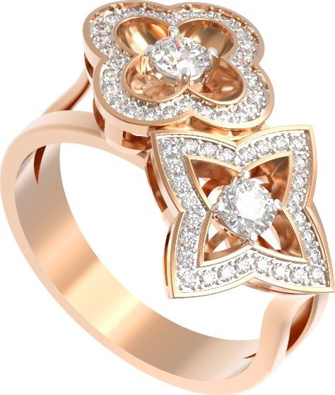 Кольцо из золота c бриллиантами