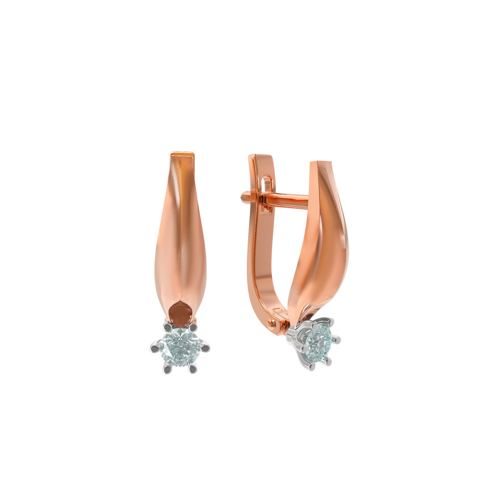 Серьги из золота c бриллиантами