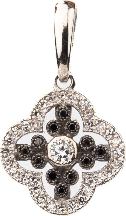 Подвеска из белого золота 585 пробы c бриллиантами