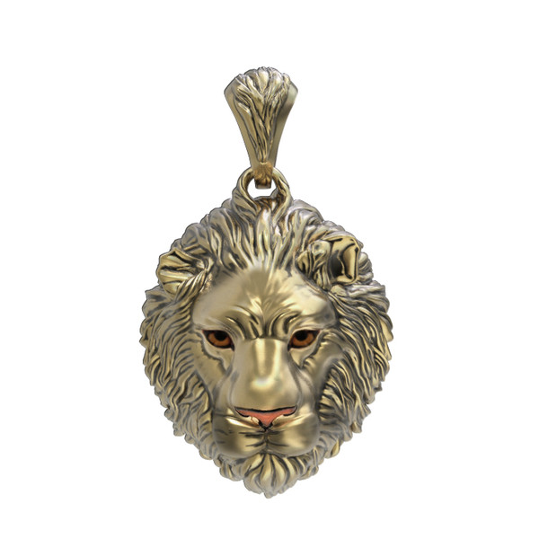 Подвеска из лимонного золота c эмаль