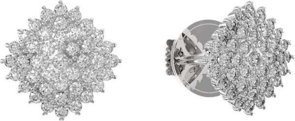 Серьги из белого золота c бриллиантами