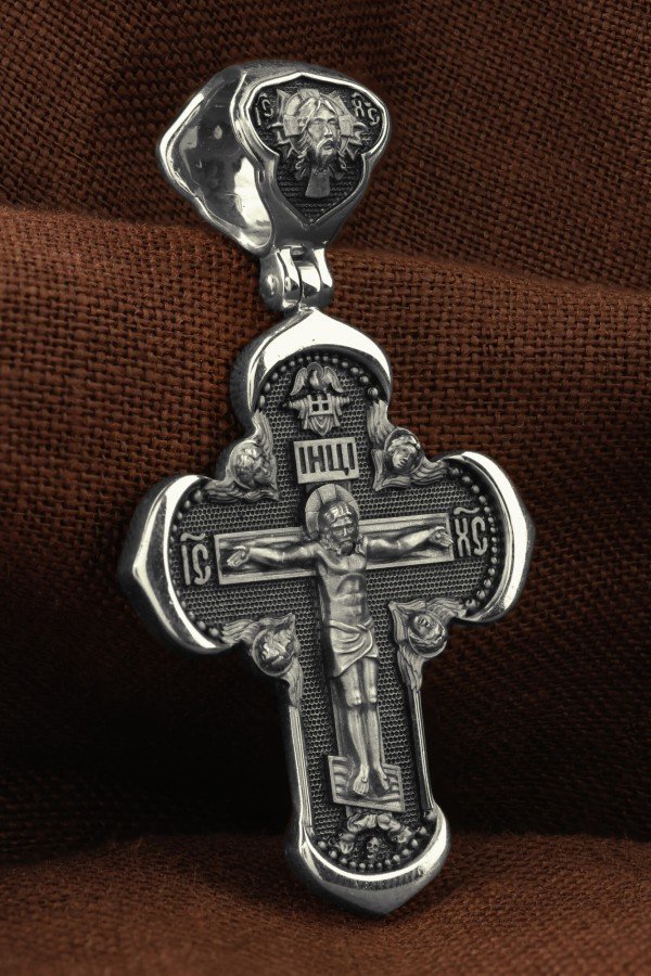 Крест из белого золота