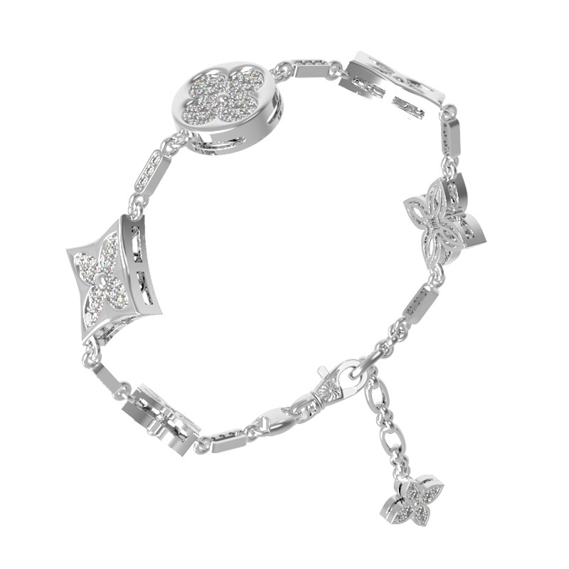 Браслет из белого золота c бриллиантами