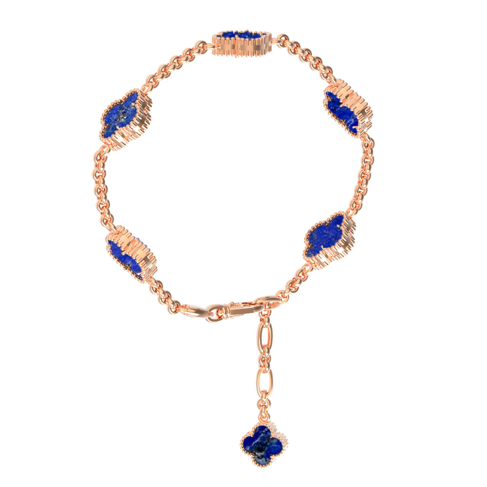 Браслет из золота c лазуритом