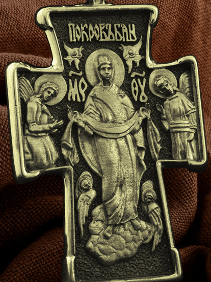 Крест из лимонного золота