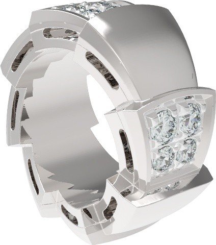 Подвеска из белого золота c бриллиантами