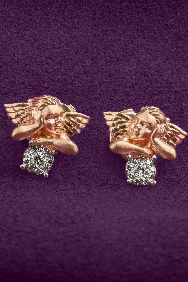 Серьги из золота c бриллиантами