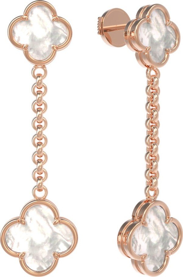 Серьги из золота c перламутром