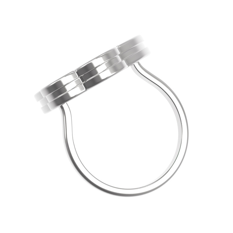 Кольцо из белого золота c перламутром