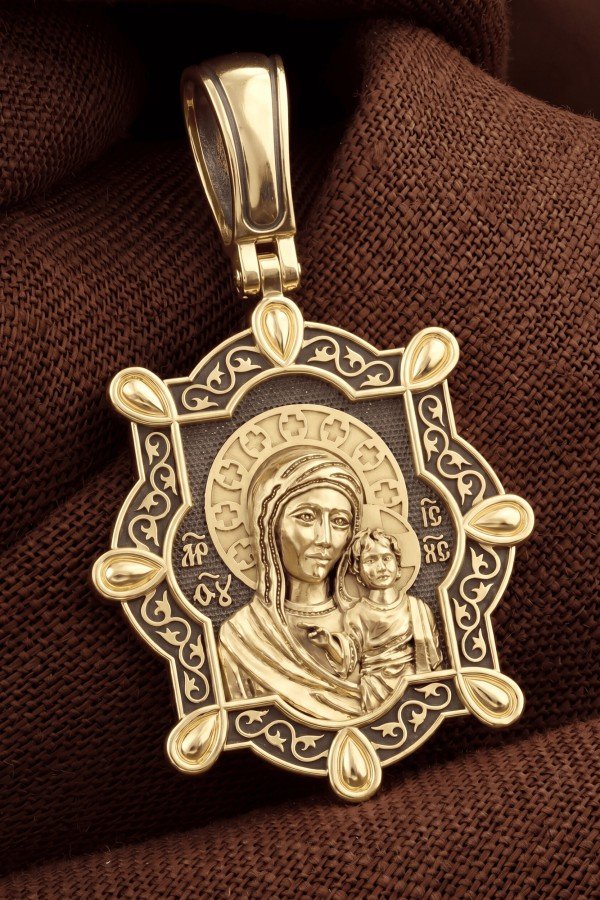 Образок из лимонного золота 585 пробы