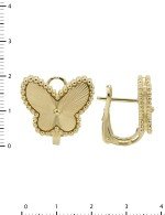 Серьги из лимонного золота c рубином