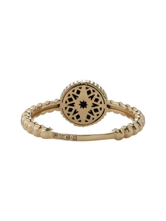 Кольцо из золота c бриллиантами и ониксом