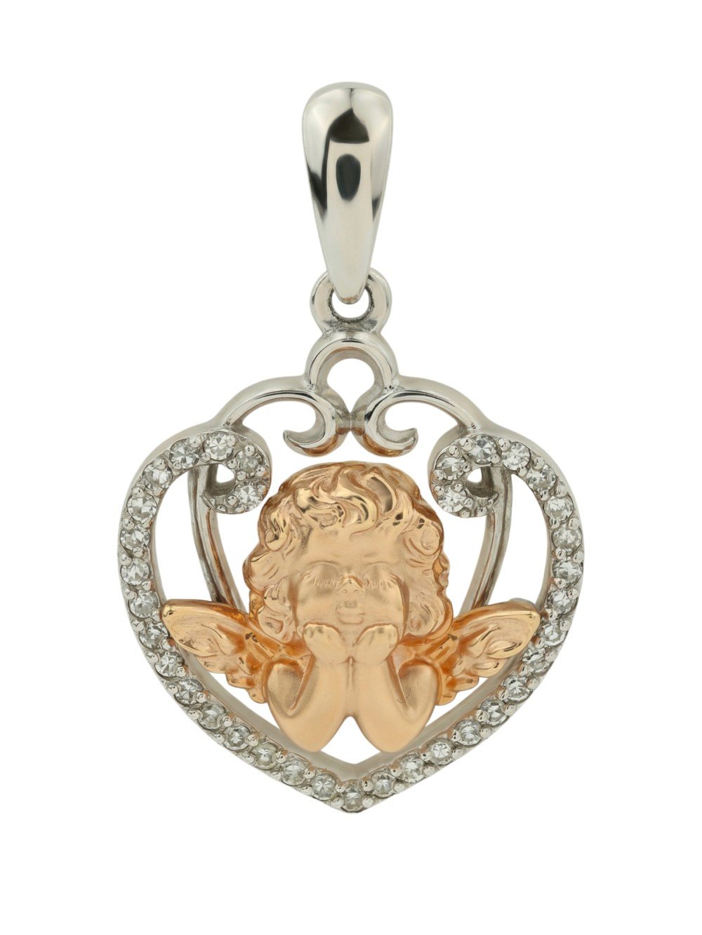 Подвеска из белого золота c бриллиантами