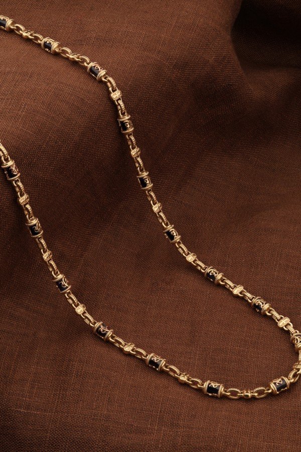 Цепь из золота c ониксом