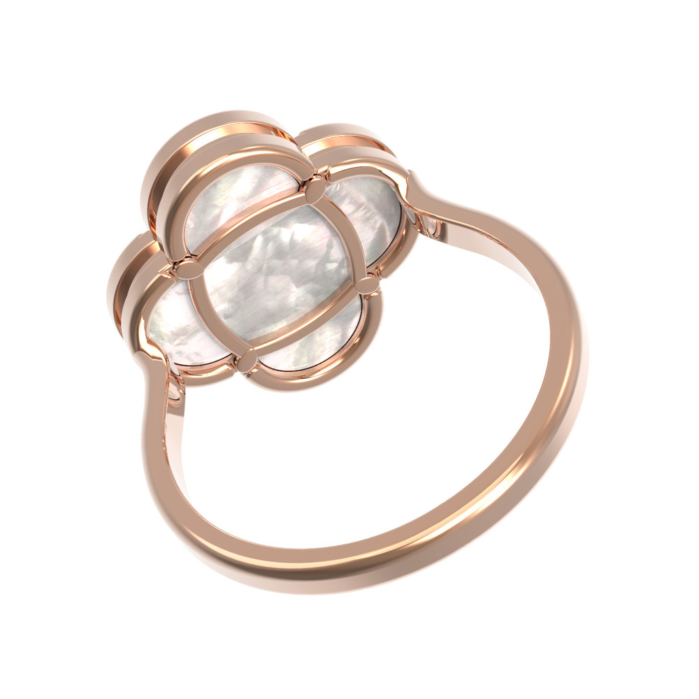 Кольцо из золота c перламутром