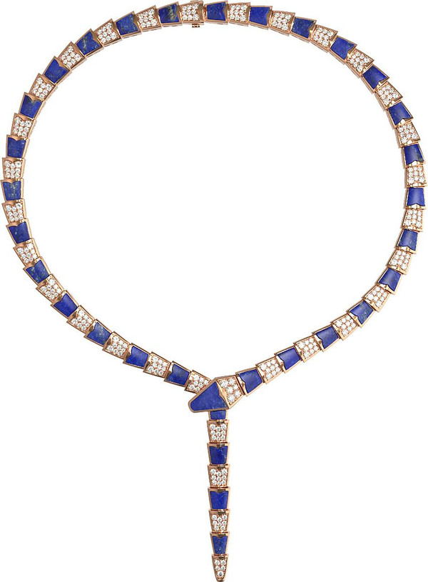 Колье из золота c бриллиантами и лазуритом