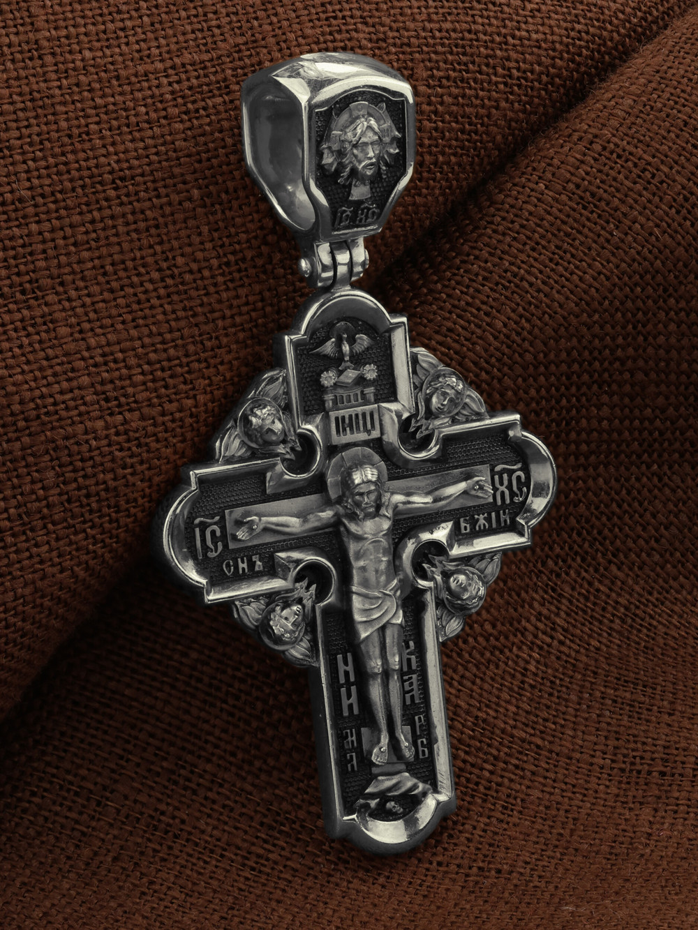 Крест из белого золота