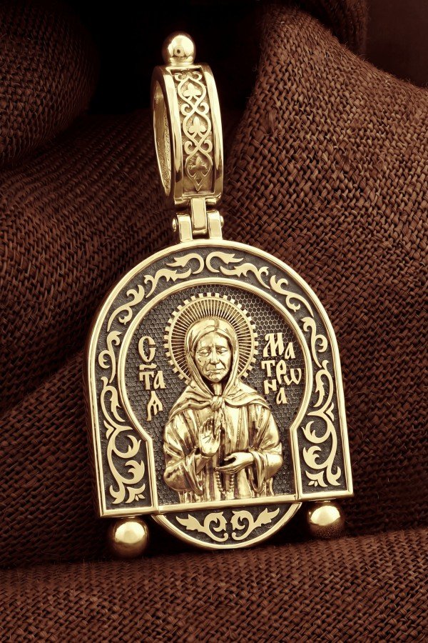 Образок из лимонного золота 585 пробы