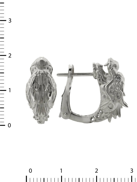 Серьги из белого золота c бриллиантами