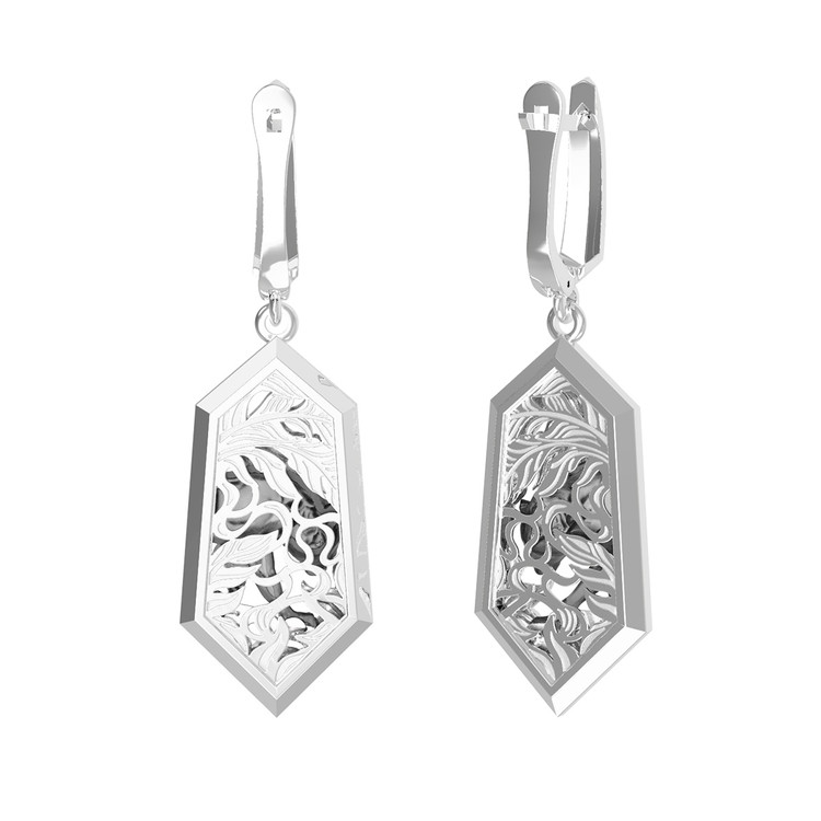 Серьги из белого золота