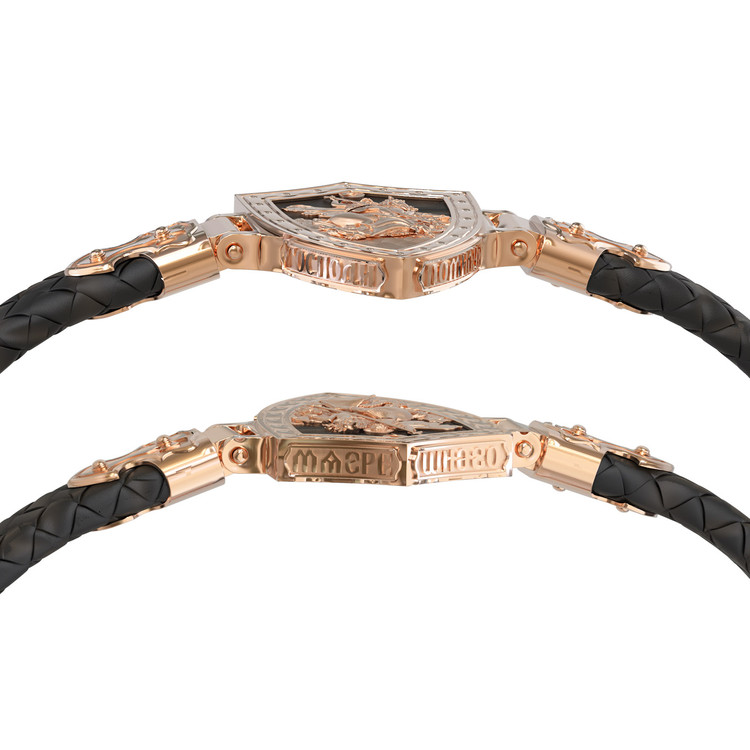 Браслет из золота c шнурком и ониксом