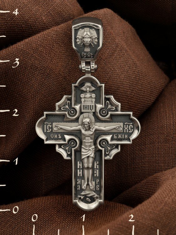 Крест из белого золота