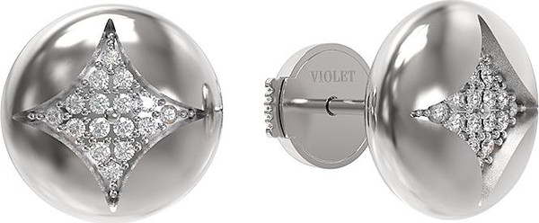 Серьги из белого золота c бриллиантами