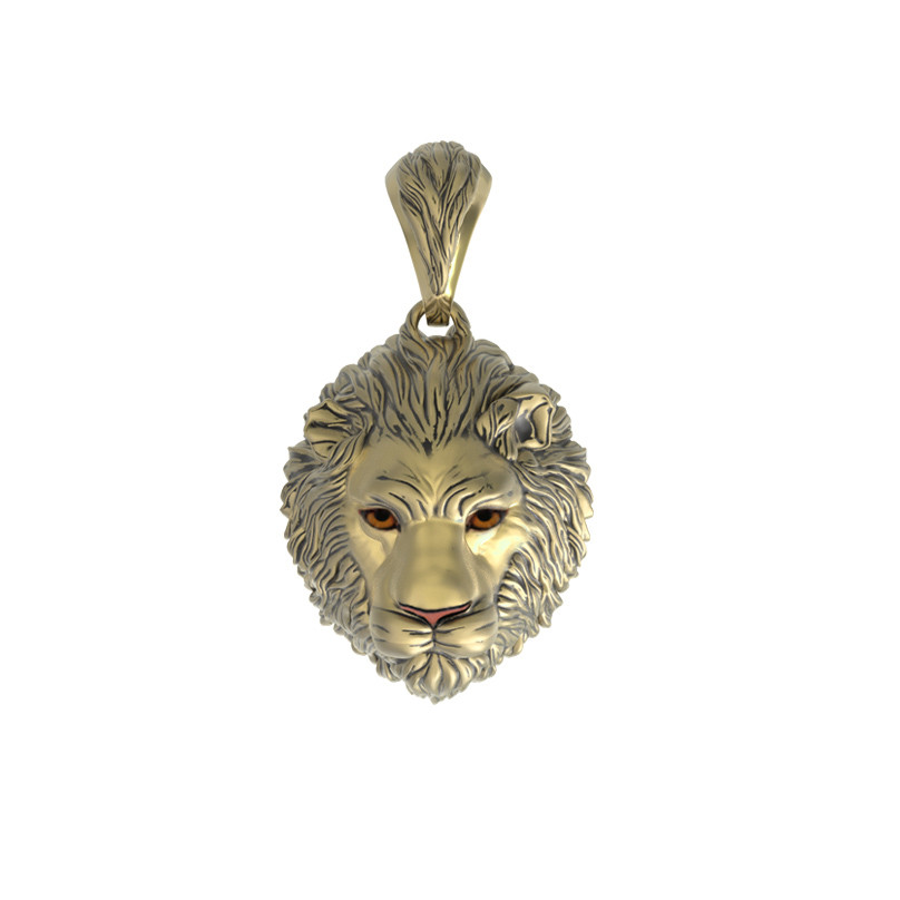 Подвеска из лимонного золота c эмаль