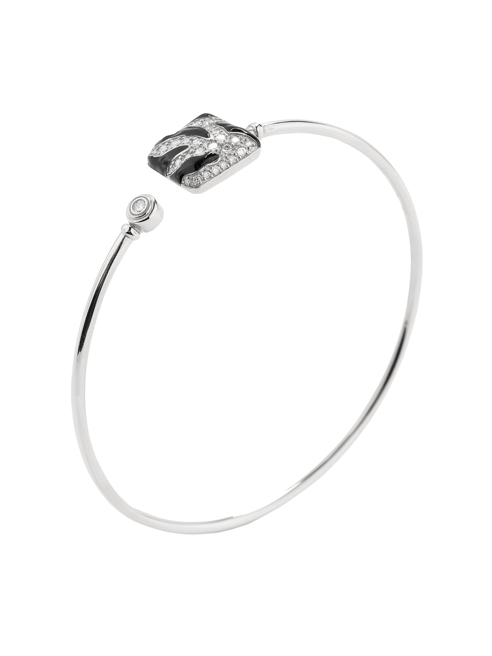 Браслет из белого золота c эмаль и бриллиантами