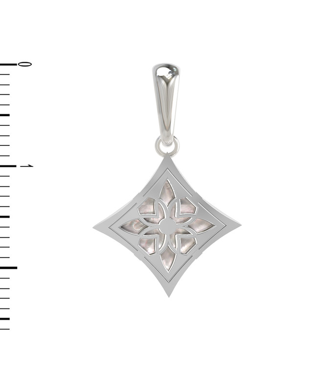 Подвеска из белого золота c перламутром