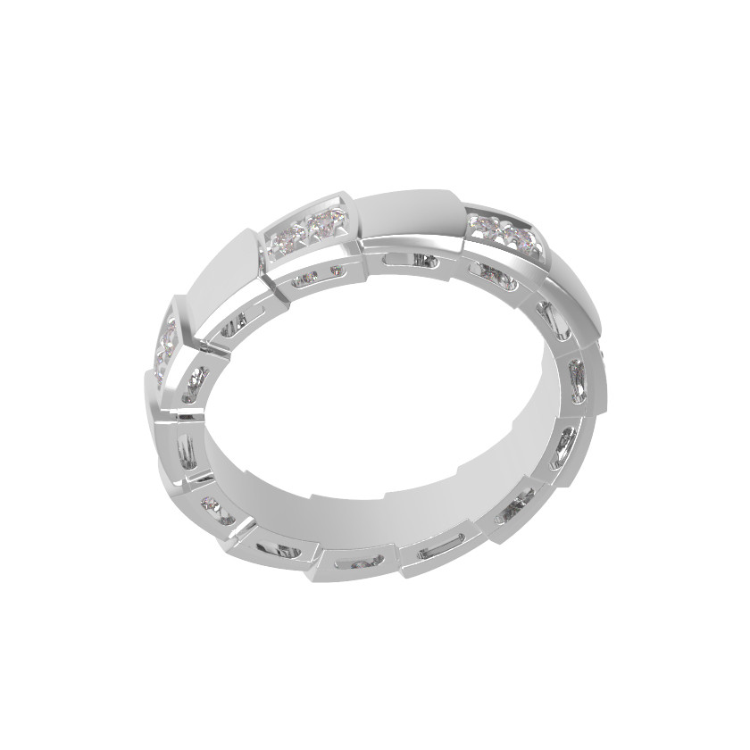 Кольцо из белого золота c бриллиантами