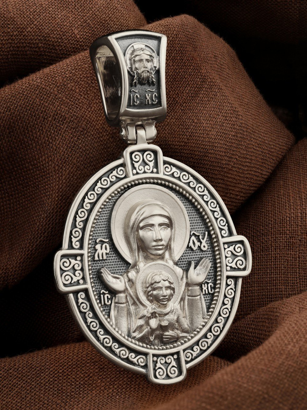 Образок из белого золота