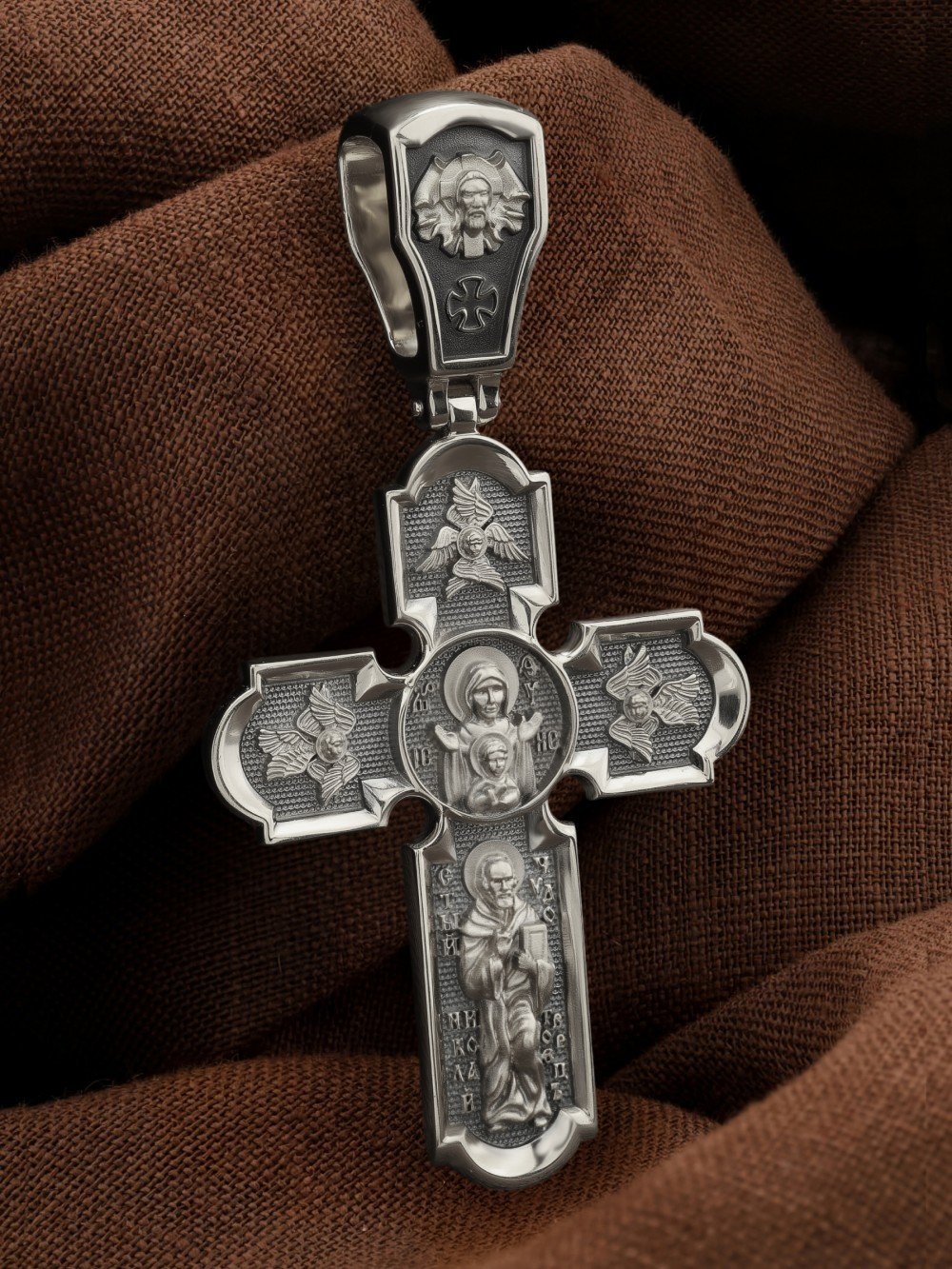 Крест из белого золота