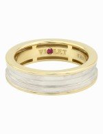 Кольцо из лимонного золота c рубином