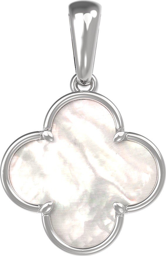 Подвеска из белого золота c перламутром