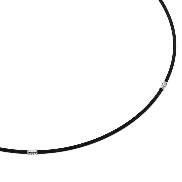 Шнурок шёлковый из белого золота c шёлковым шнурком