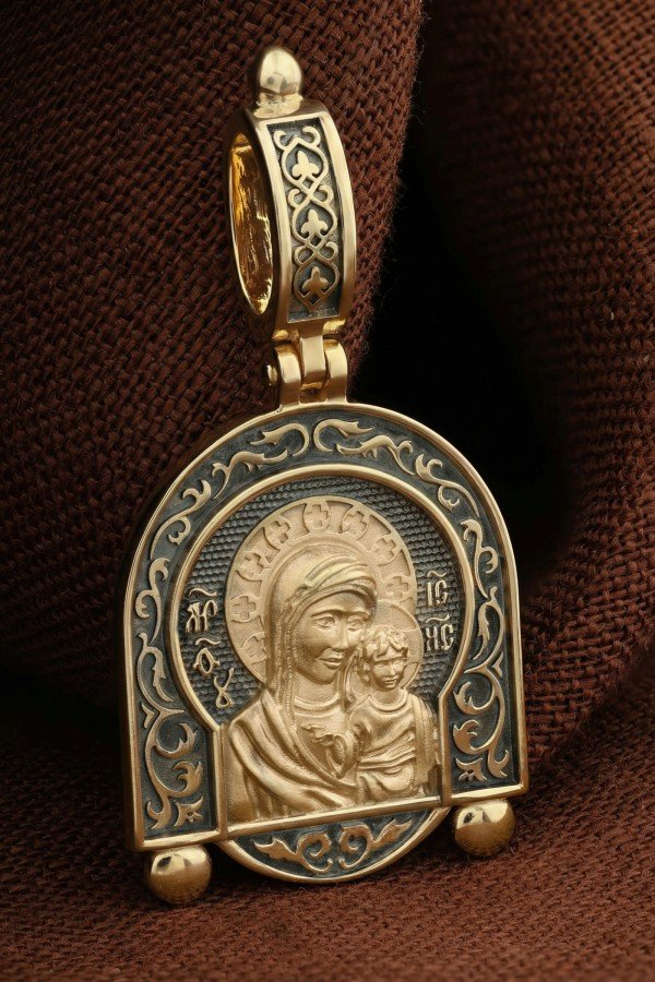 Образок из лимонного золота 585 пробы