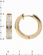 Серьги из золота c рубином