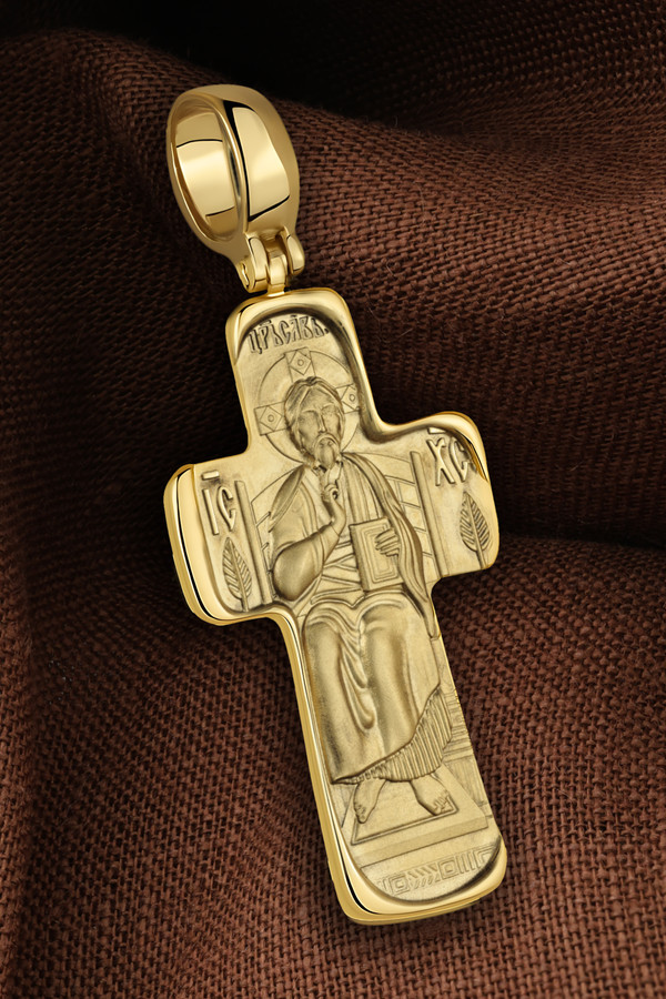 Крест из лимонного золота