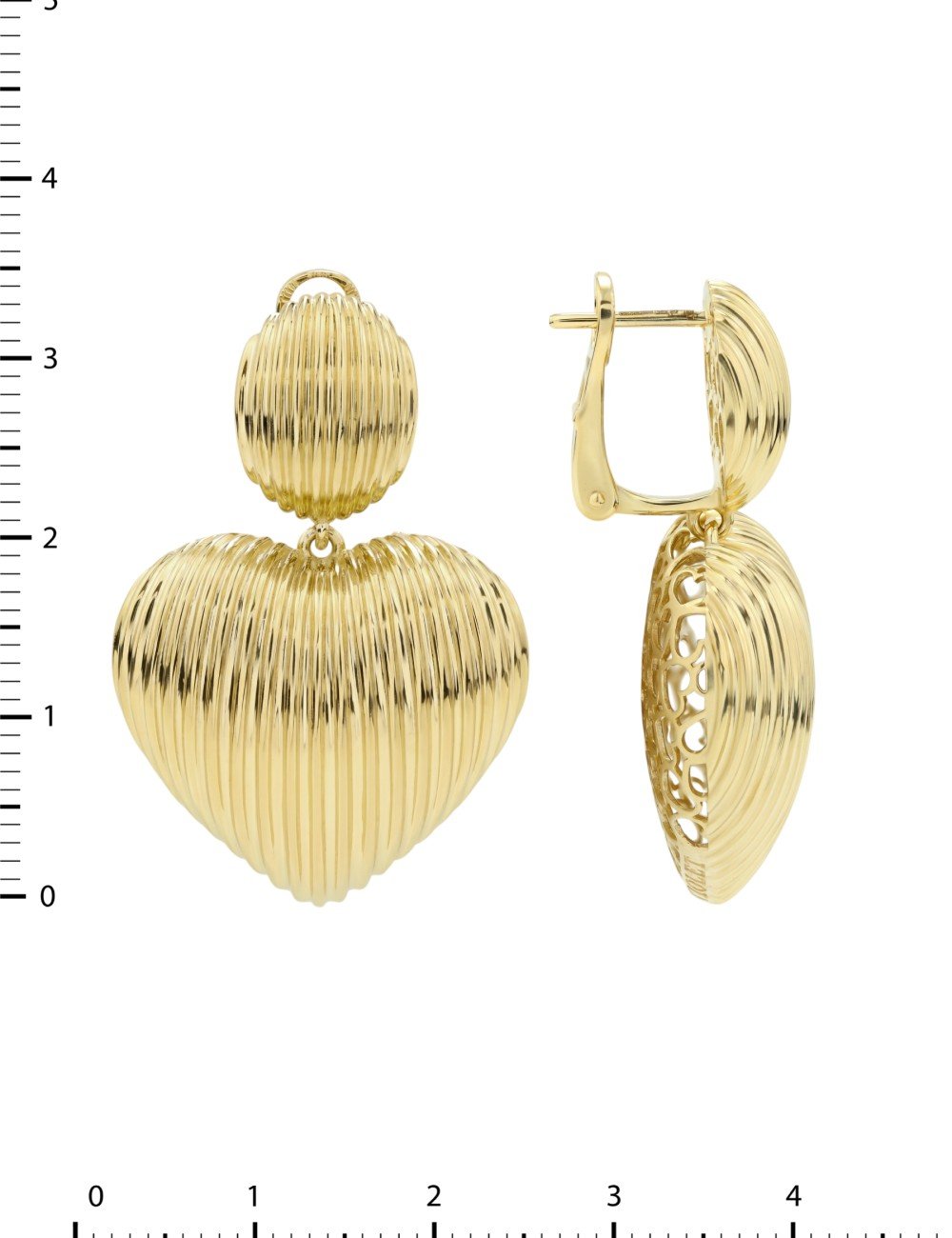 Серьги из лимонного золота