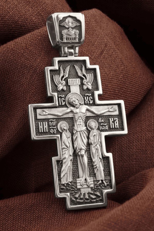 Крест из белого золота