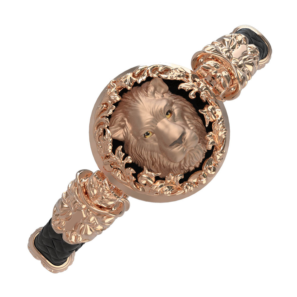 Браслет из золота c шнурком и ониксом