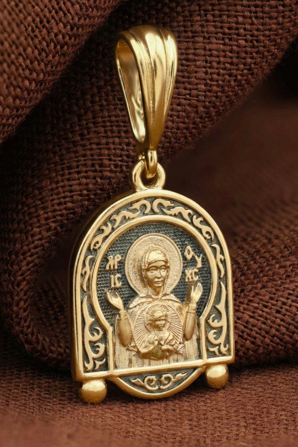 Образок из лимонного золота 585 пробы