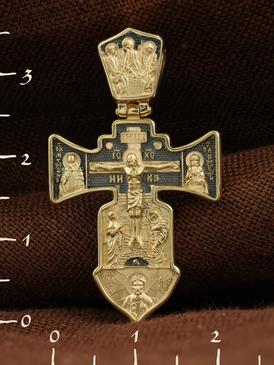 Крест из лимонного золота