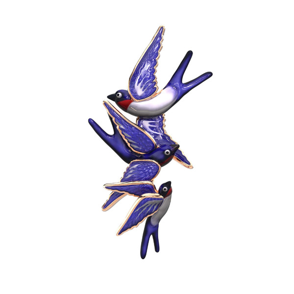 Брошь из золота c эмаль