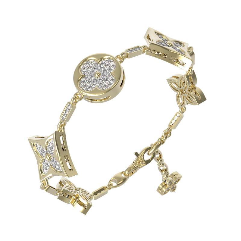 Браслет из лимонного золота c бриллиантами