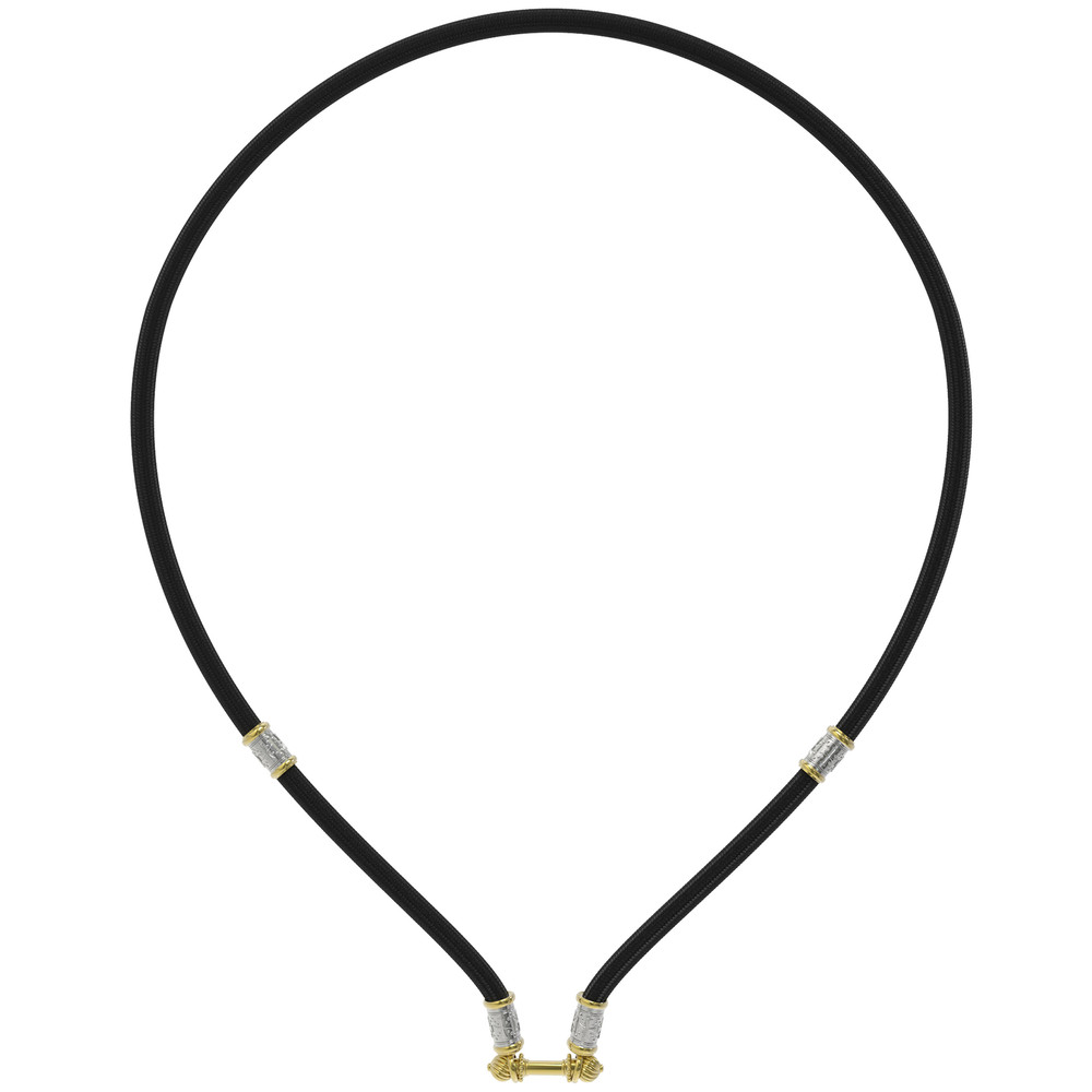 Шнурок шёлковый из лимонного золота c шёлковым шнурком