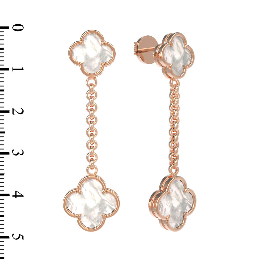 Серьги из золота c перламутром